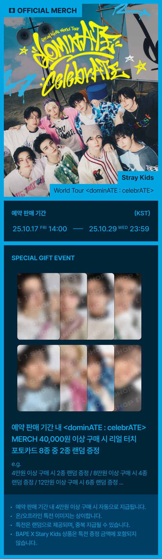 Stray kids dominATE : celebrATE MD MAGNETIC CARD WALLET by I.N