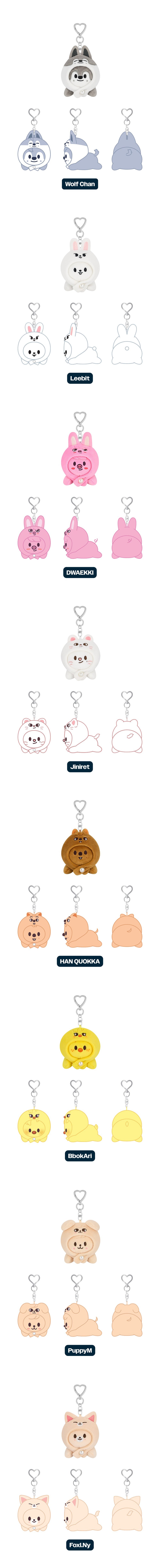 Stray Kids dominATE : celebrATE MD SKZOO KEYRING LYING Ver.