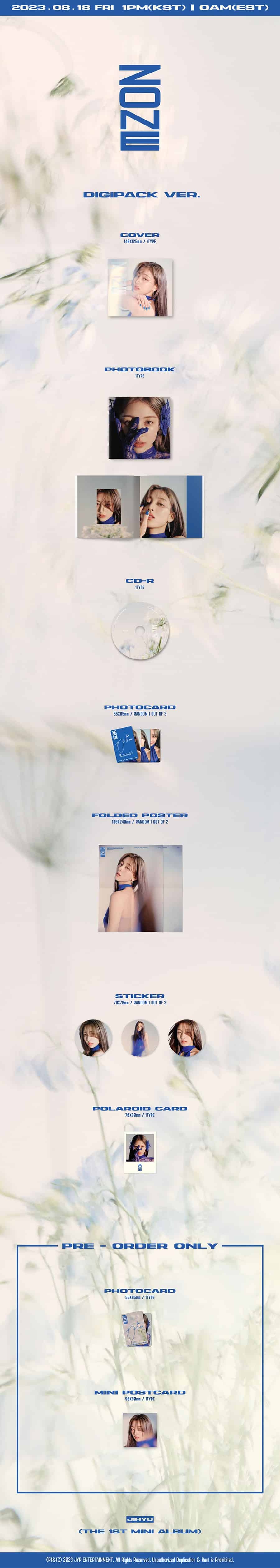 TWICE JIHYO The 1st Mini Album ZONE Digipack Ver.