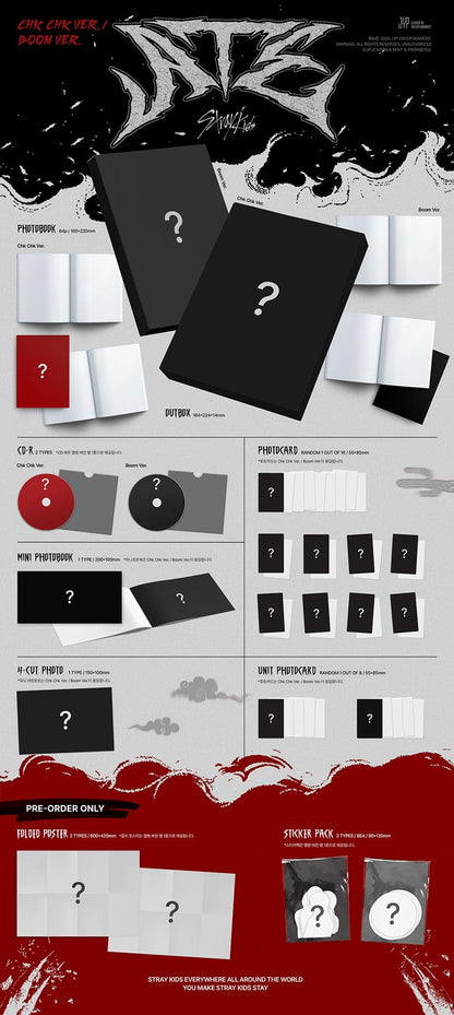 [JYP POB] STRAY KIDS – Mini Album [ATE] (Chk Chk Ver., Boom Ver.) (SET)