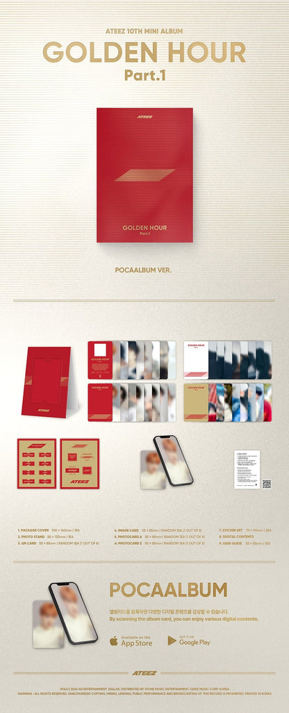 [Pre-order] ATEEZ – 10th Mini Album [GOLDEN HOUR : Part.1] (POCAALBUM VER.)