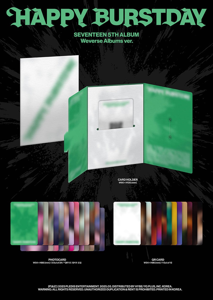 [WEVERSE POB] SEVENTEEN – 5th Album [HAPPY BURSTDAY] (Weverse Albums ver.)