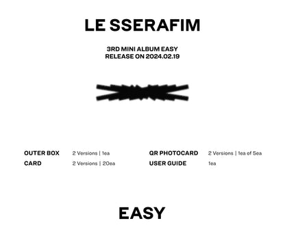 LE SSERAFIM - 3rd Mini Album [EASY] (Weverse Albums ver.)