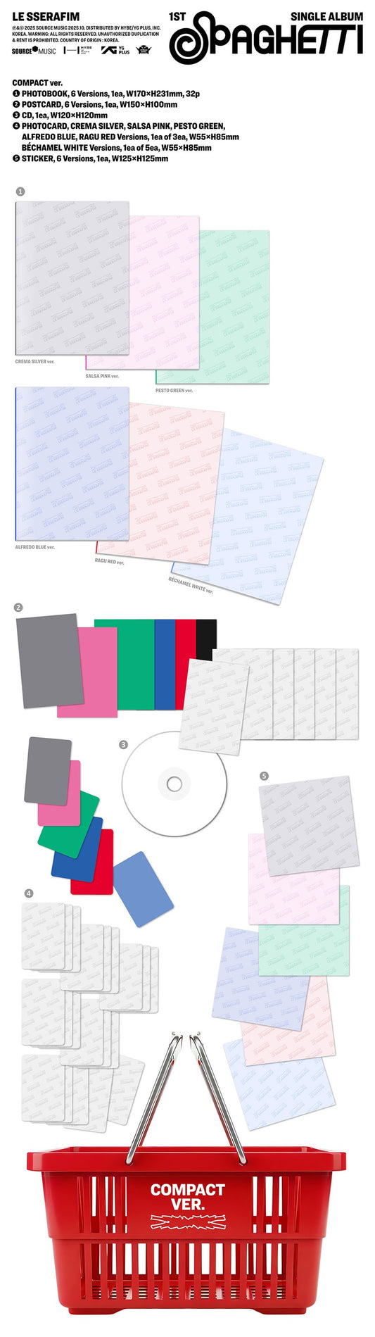 LE SSERAFIM – 1st Single Album [SPAGHETTI] (COMPACT ver.)