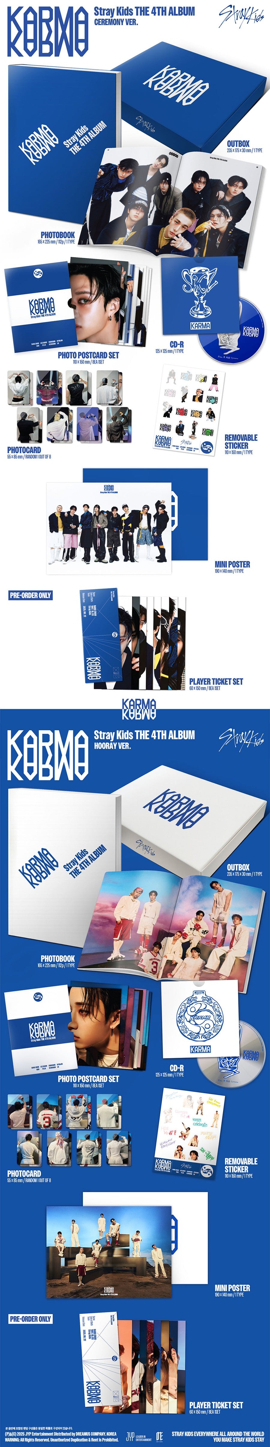 Stray Kids – The 4th Full Album [KARMA] (CEREMONY VER., HOORAY VER.)