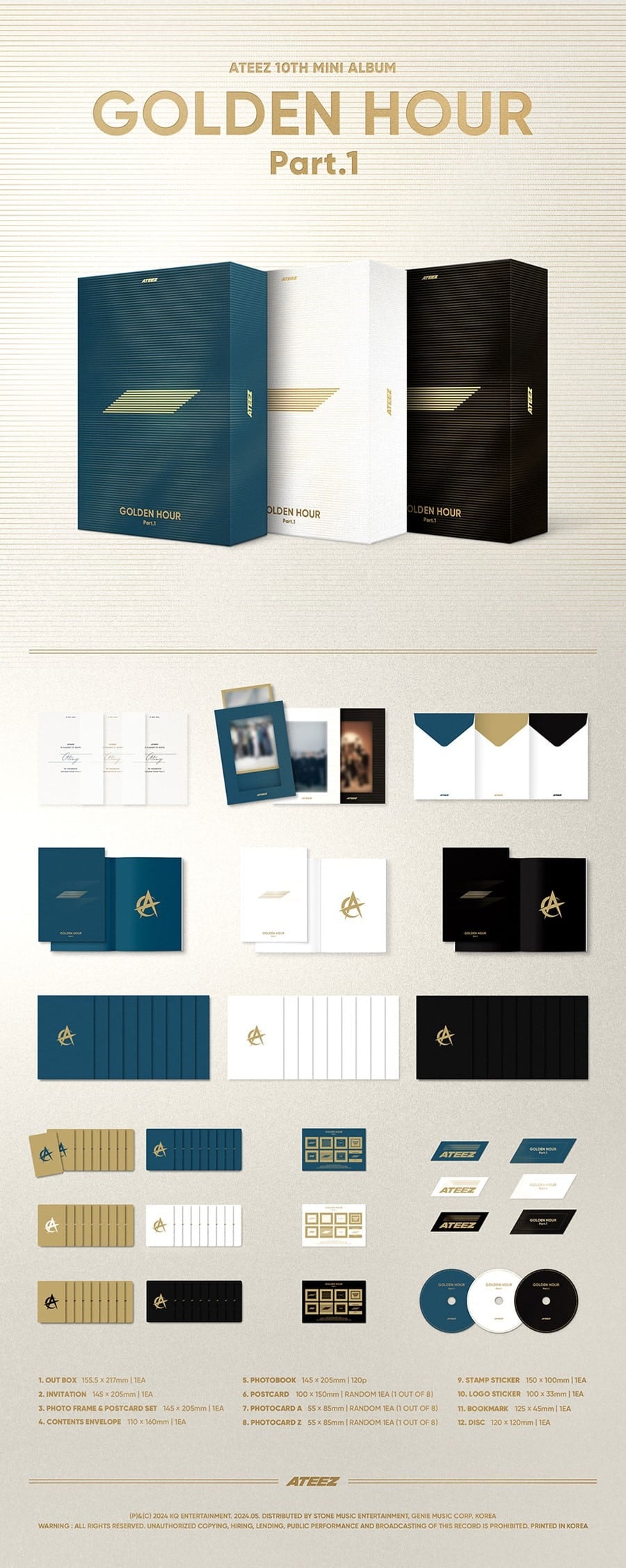 [Pre-Order] ATEEZ – 10th Mini Album [GOLDEN HOUR : Part.1]