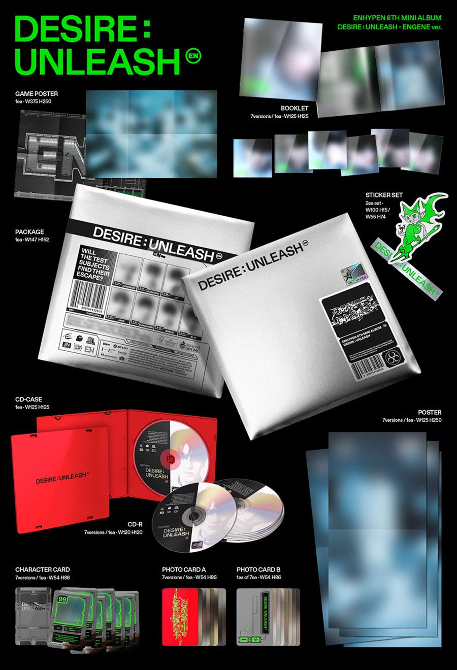 ENHYPEN DESIRE:UNLEASH ENGENE ver セット ENHYPEN - DESIRE : UNLEASH[ENGENE ver.] - Amazon.com Music