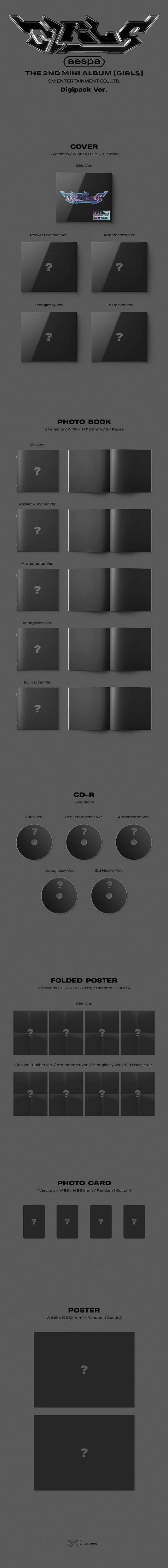 AESPA – 2nd Mini album [Girls] (Digipack Ver.)