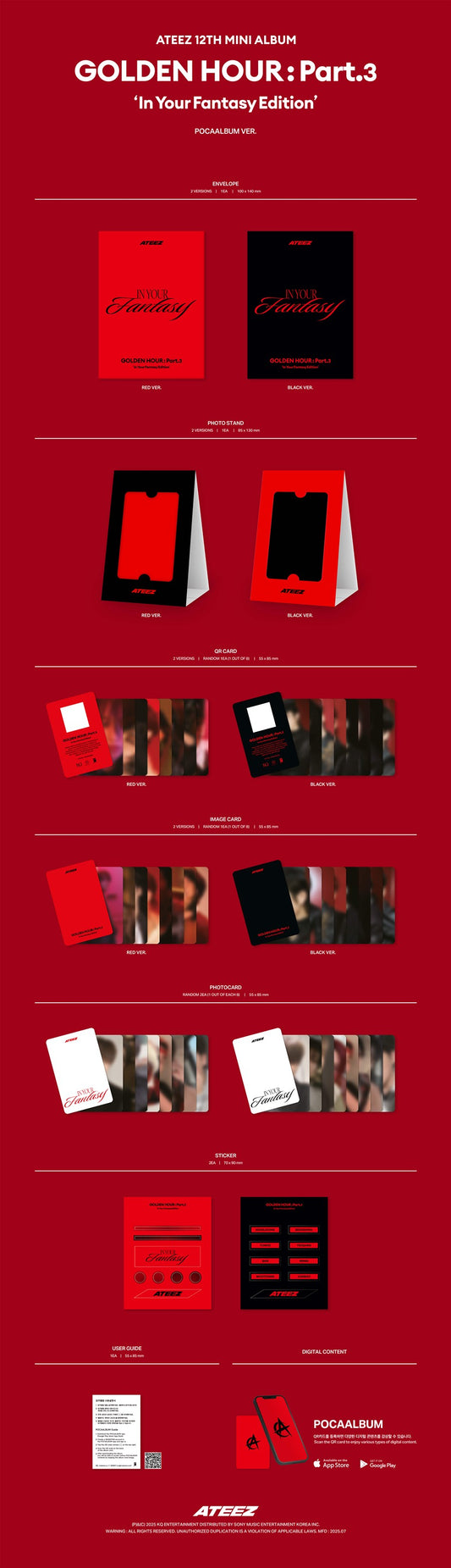 ATEEZ – 12th Mini Album [GOLDEN HOUR : Part.3 ‘In Your Fantasy Edition’] (POCAALBUM VER.)
