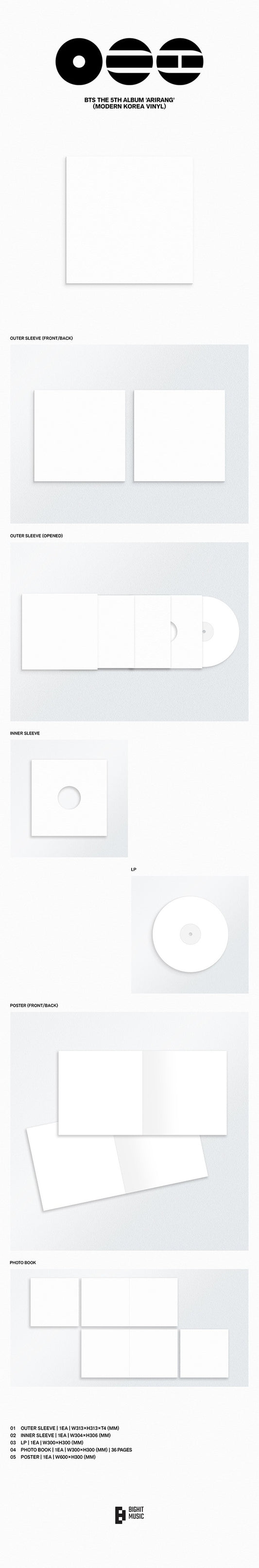 BTS – The 5th Album [ARIRANG] (Modern Korea Vinyl Ver.)