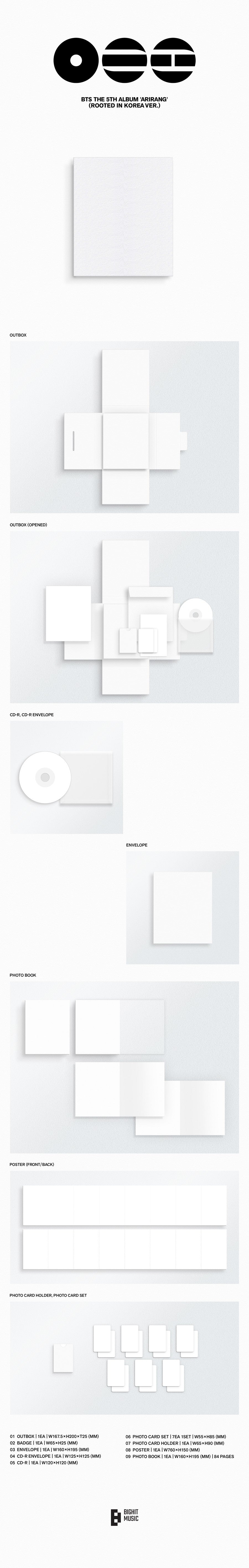 [SOUNDWAVE POB] BTS – The 5th Album [ARIRANG] (Set) + (Living Legend Ver.) + (Weverse Albums ver.) (4 Set)