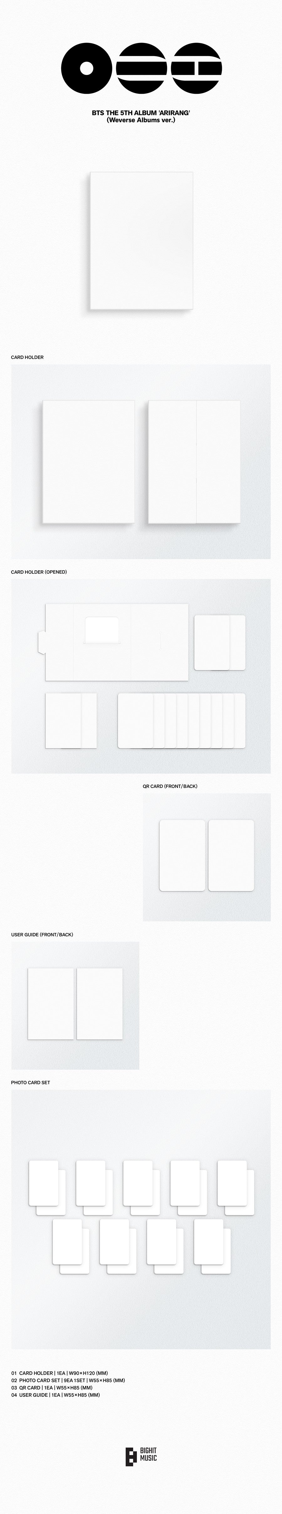 [WEVERSE POB] BTS – The 5th Album [ARIRANG] (Weverse Albums ver.)