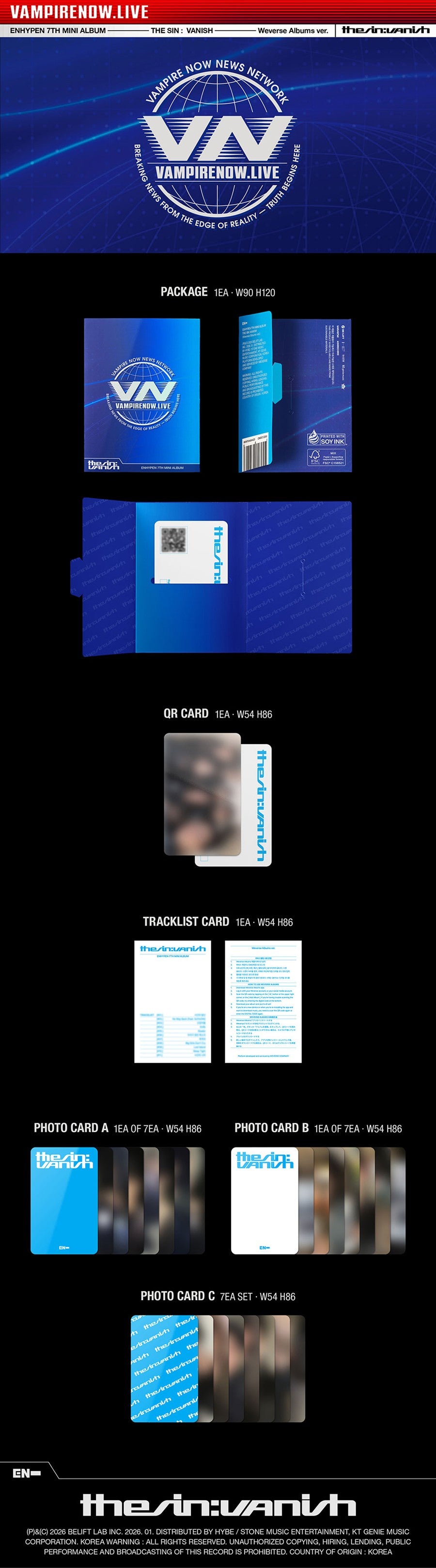 ENHYPEN – [THE SIN : VANISH] (Weverse Albums ver.)