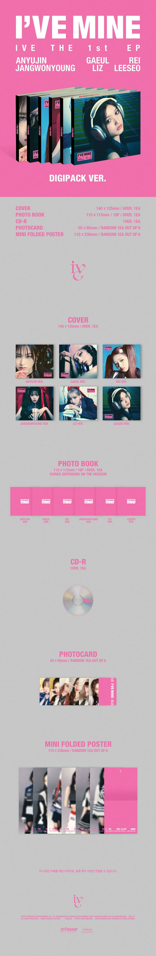 IVE – THE 1st EP [I’VE MINE] (Digipack Ver.)