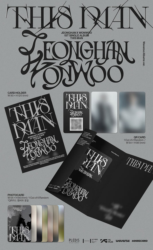 JEONGHAN X WONWOO (SEVENTEEN) – 1st Single Album [THIS MAN] (Weverse Albums ver.)