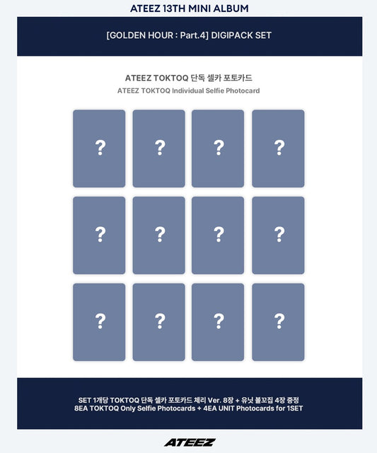[KQSHOP POB] ATEEZ – 13th Mini Album [GOLDEN HOUR : Part.4] (DIGIPACK VER.) (SET)