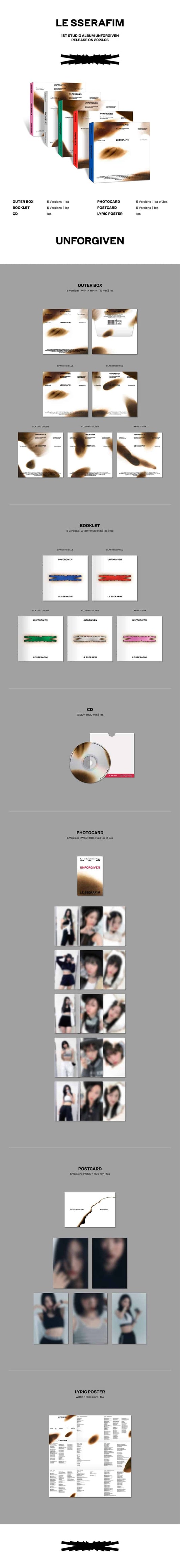 LE SSERAFIM – 1st Studio album [UNFORGIVEN] (COMPACT ver.)