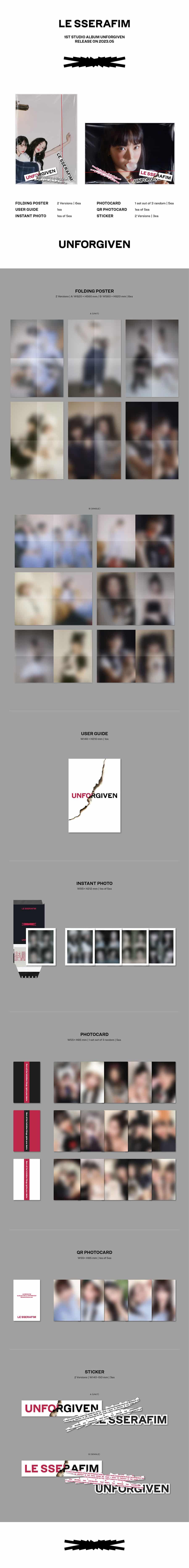 LE SSERAFIM – 1st Studio album [UNFORGIVEN] (Weverse Albums ver.)