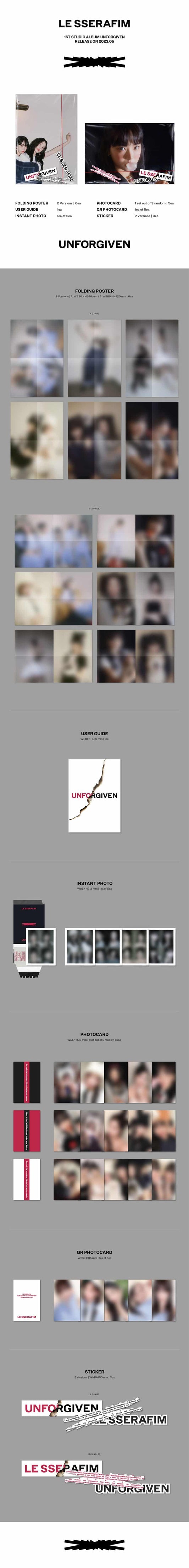 LE SSERAFIM – 1st Studio album [UNFORGIVEN] (Weverse Albums ver.)