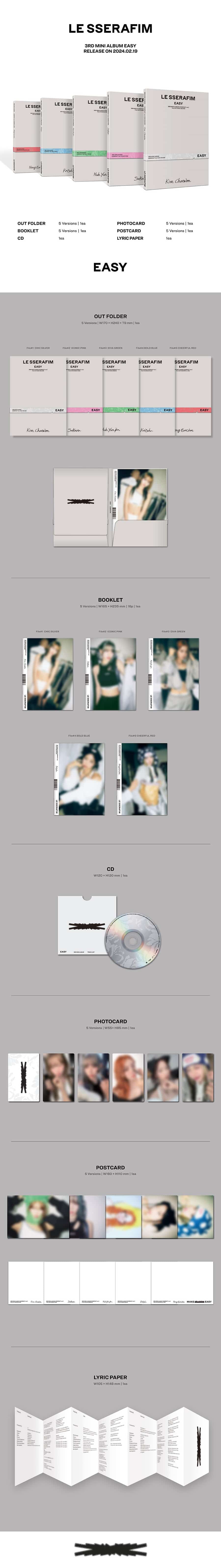 LE SSERAFIM – 3rd Mini Album [EASY] (COMPACT ver.)