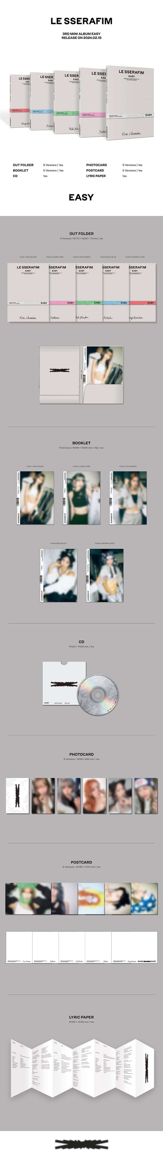 LE SSERAFIM – 3rd Mini Album [EASY] (COMPACT ver.)