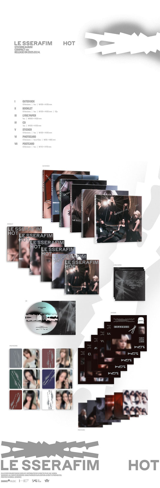 LE SSERAFIM – 5th Mini Album [HOT] (COMPACT ver.)