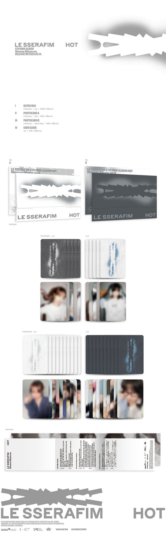 LE SSERAFIM – 5th Mini Album [HOT] (Weverse Albume ver.)