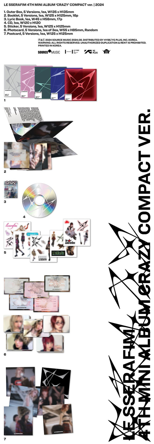 LE SSERAFIM – 4th Mini Album [CRAZY] (COMPACT ver.)