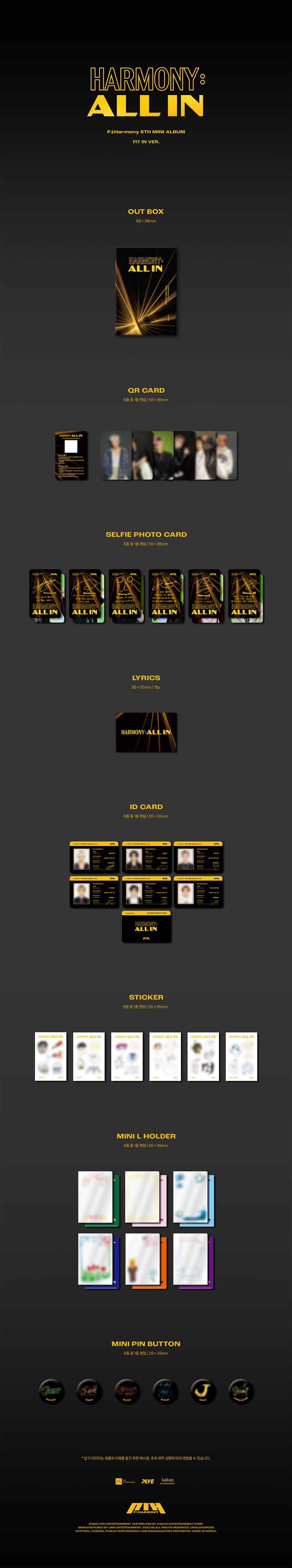 P1Harmony – 6th Mini album [HARMONY : ALL IN] (FIT IN VER.)