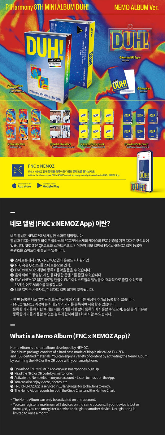 P1Harmony – 8th Mini Album [DUH!] (NEMO ALBUM Ver.)