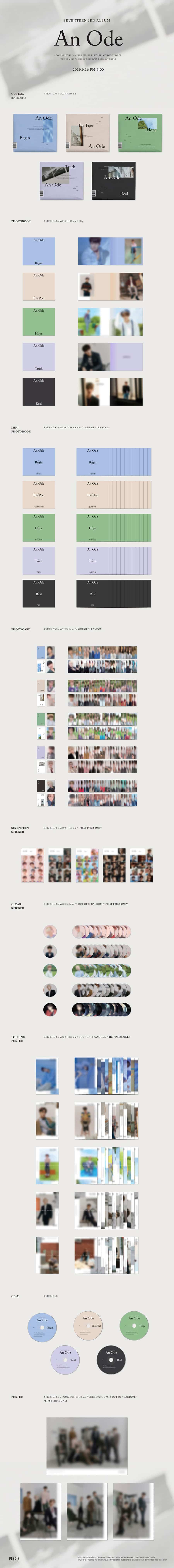 SEVENTEEN – 3rd Full Album [An Ode]