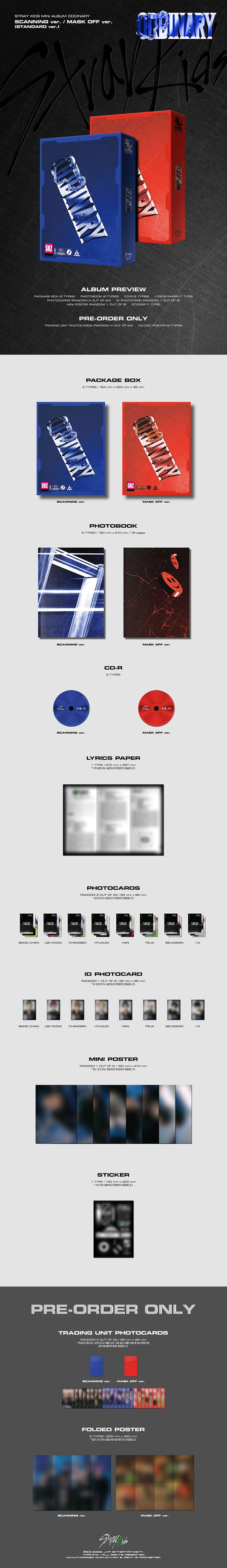 STRAY KIDS – [ODDINARY] (SCANNING ver./MASK OFF ver.)