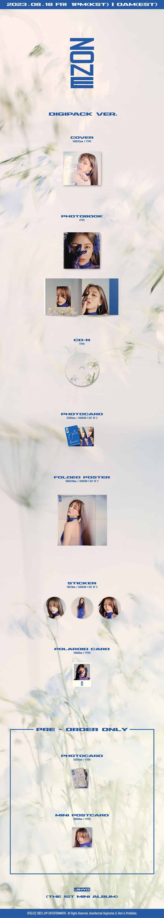 TWICE JIHYO The 1st Mini Album ZONE Digipack Ver.